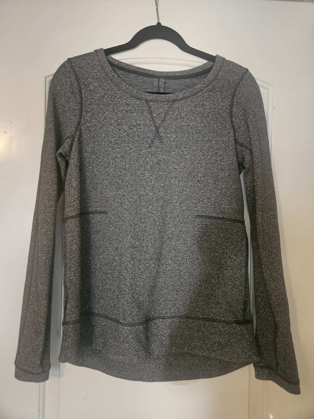 lululemon athletica Women's Heathered Gray Long-Sleeve Crew